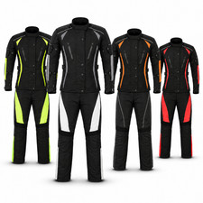Produktbild - Damen Motorradkombi Textil Anzug mit Herausnehmbaren CE-Protektoren Wasserdicht