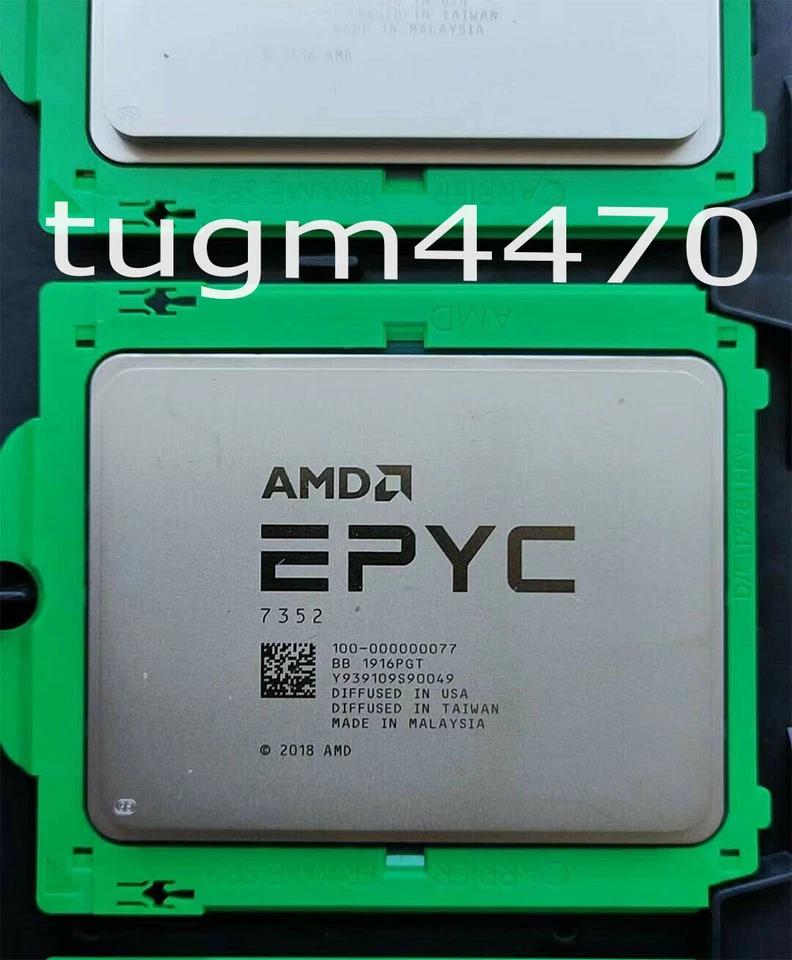 AMD EPYC 7352 Roman cpu processor 24 cores 48 threads 2.3GHZ up to 3.2GHZ 155w - Image 2 of 3
