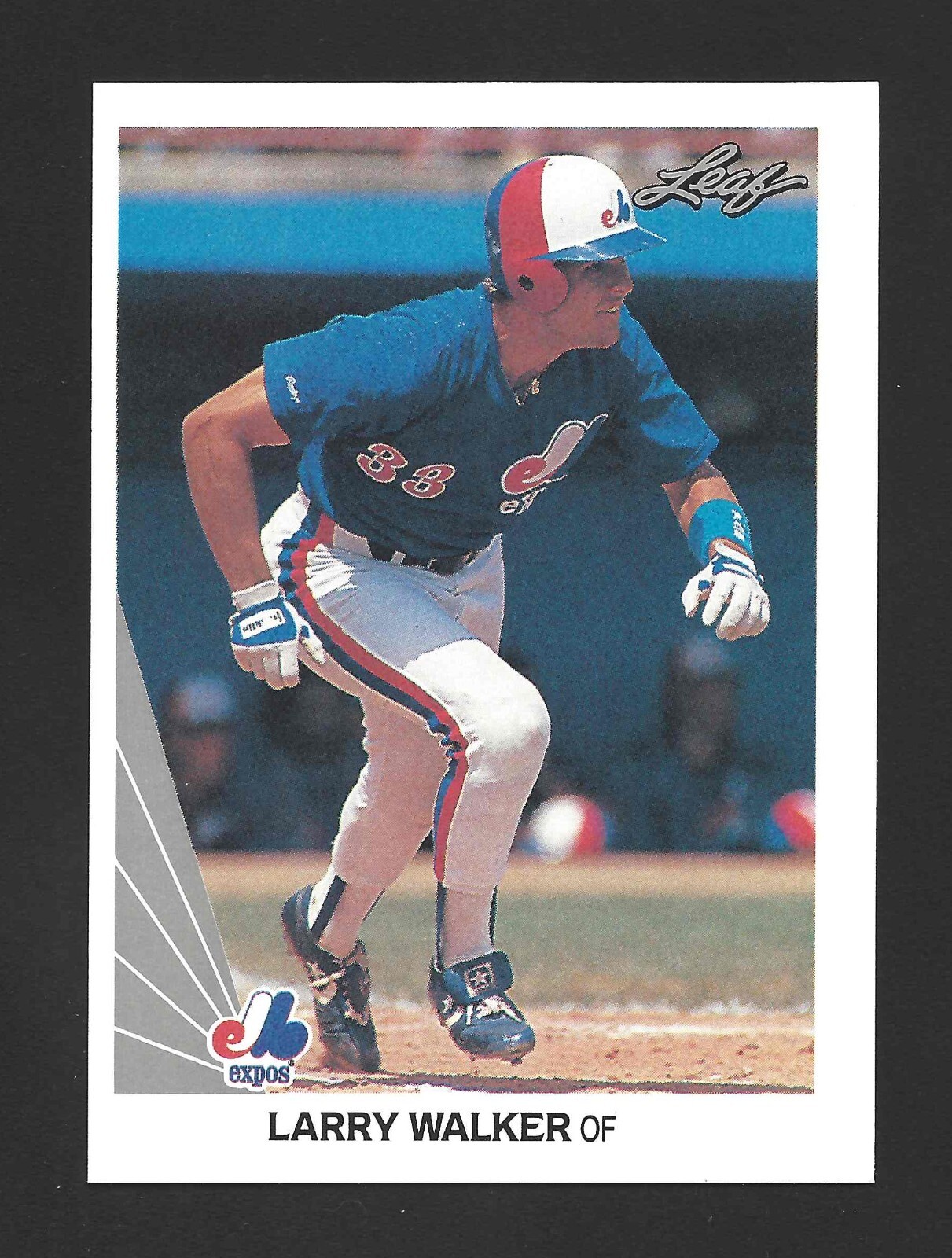 1990 Leaf #325 LARRY WALKER Raw - Montreal Expos - RC - HOF