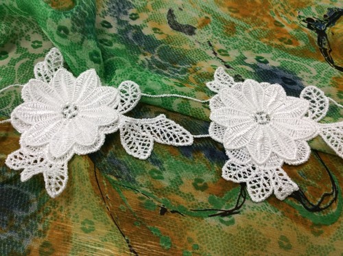 Embroidered,ribbon,Vintage,Wedding dress,sewing craft Lace Trim - Picture 85 of 96