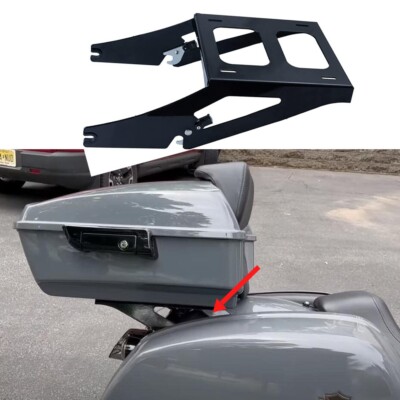 Gloss Black Two-Up Pack Mounting Rack Fit For Tour Pak Sport Glide FLSB 2018-up