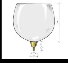 Berebi New 15.75 0Z BALLON  Bowl Topper 4 my stems  MADE & SOLD BY EDGAR BEREBI