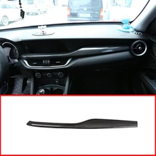 Carbon Fiber ABS Dashboard Panel Strip Trim Cover For Alfa Romeo Stelvio 2017-24