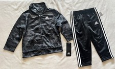 ADIDAS Toddler Boy s Tricot Tracksuit Set - Jacket/Joggers Outfit, 2-piece set