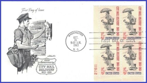 USA5 #1238 u/un primer día cubierta PB4 Artmaster la entrega de correo ciudad