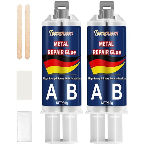 Metal Repair Glue, 2Pcs Professional Grade Metal to Metal Glue Heavy Duty for...