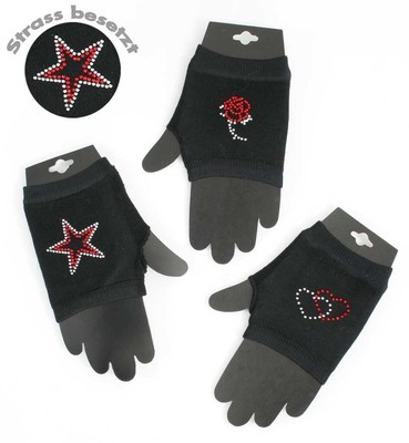 Handschuhe Fashion fingerlos Punk Gothic Style Zubehör Halloween 125647813