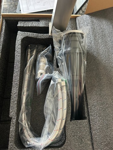 KENES Oro Spazzolato Singolo Foro Maniglia Singola Bagno / Cucina Rubinetto Scatola Aperta - Foto 3 di 5