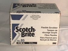 3M Scotch Brite Flexible Scrubber Scouring Pads Case/40 6 X 9 No85 Gray/Black