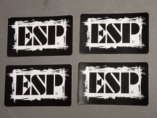 Lot of 4 ESP Guitars Vinyl Black & White Stic...