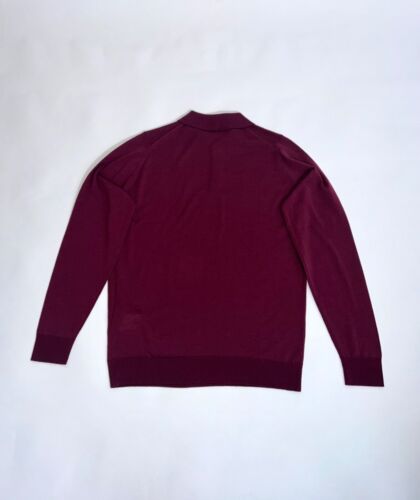 John Smedley Men's Knitted Polo Shirt Camden Knit Button LS Merino Wool England - Picture 19 of 25