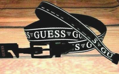 MENS GUESS ICONIC LOGO BLACK BELT SIZE XL (42/44)