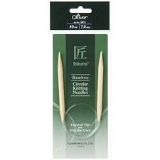 Clover Knitting Pins: Circular: Fixed: Takumi Bamboo: 40cm x 7.00mm 3