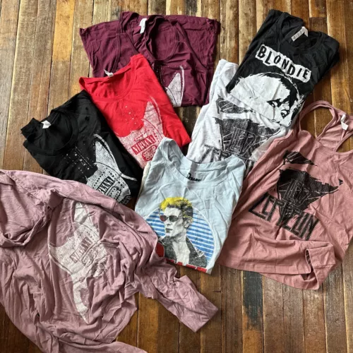 Band T-Shirts Concert Tees Womens Lot Six M&L Led Zeppelin Bowie Nirvana Blondie