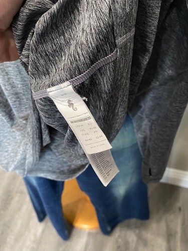 Designed In France Long Sleeve Gray Hooded Athletic SWEATER Shirt 2XL XXL - Picture 5 of 9