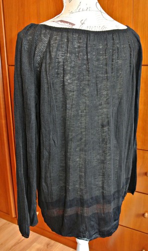 Pulli Iceberg Jeans Pullover Langarmshirt Carmen Transparent Black Larm 40/42 Nw - Bild 2 von 2