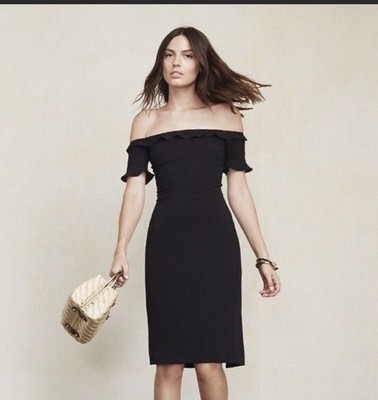 reformation off the shoulder dress