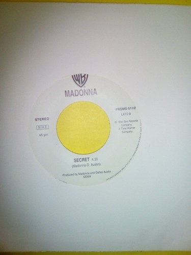 45 GIRI 7" PRINCE LET IT GO - MADONNA SECRET JUKE BOX 1994 NO STICKER RARO - Foto 3 di 4