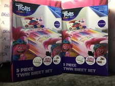 Trolls' World Tour "Find Your Beat" 3 Piece Twin Sheets w/Reversible Pillowcase