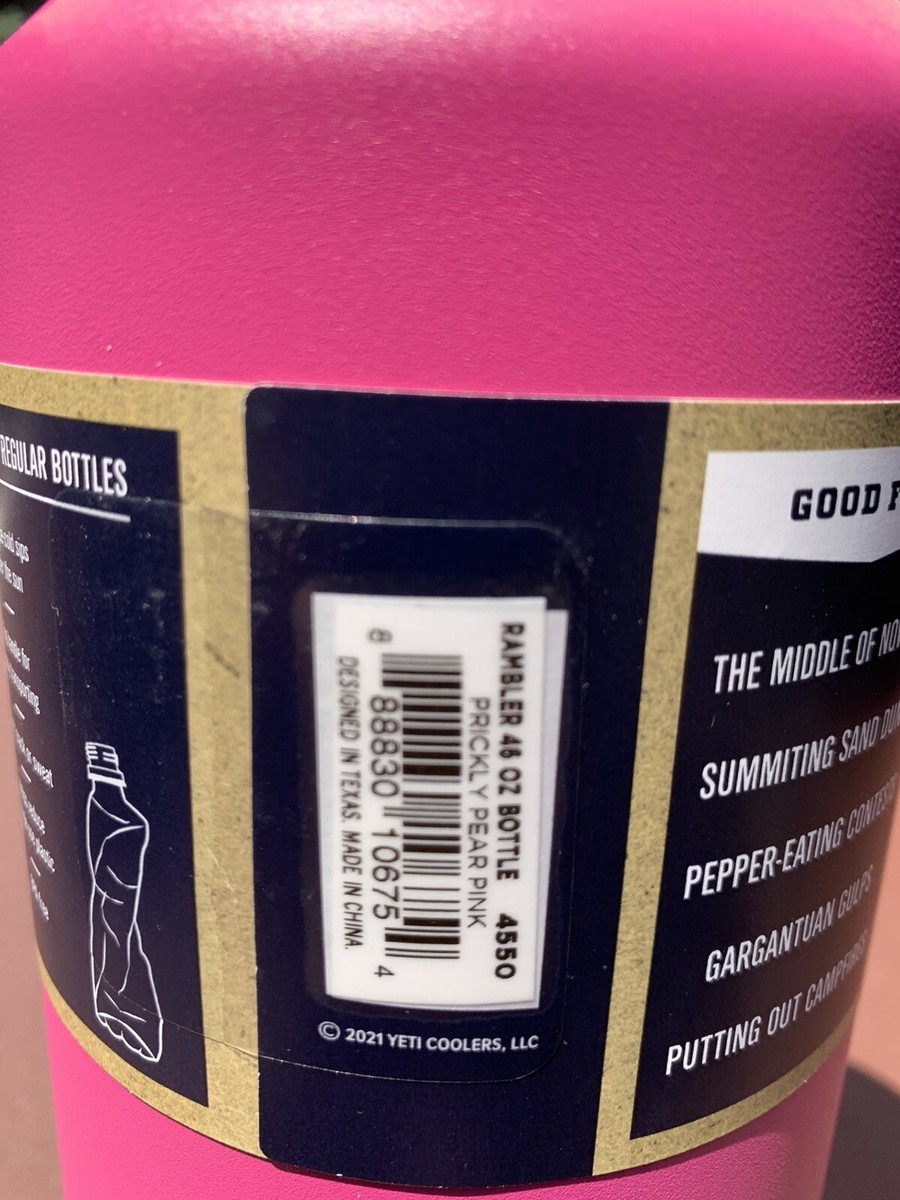 YETI Rambler 46 Oz. Bottle w/Chug Cap Prickly Pear Pink NEW! | eBay