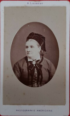 Altes CDV Foto Portrait Frau Foto Liebert in Paris um 1880