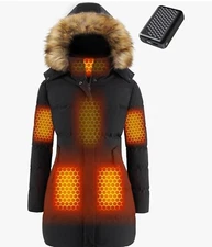 Genovega Heated Jacket Womens 3XL Parka,