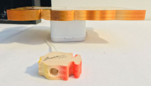 "Vintage Sankyo Bartolucci Katze & Fisch Holz Spieluhr ""When You Wish Upon a Star" - Bild 4 von 7