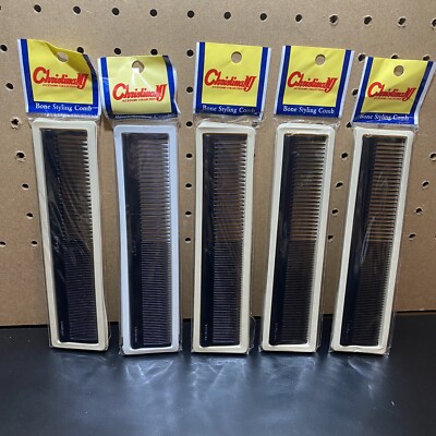 NEW(5 Pack Lot)-Eden 7 Inch Bone Comb All Purpose Styling Cutting Comb-Free Ship