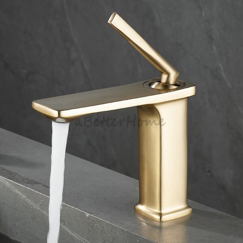 Household Deck Mounted Single Handle Sink Faucet Bathroom Wash Basin Mixer Taps - Picture 8 of 12