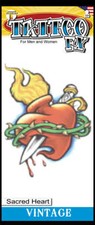 Temporary Tattoo- Vintage- Sacred Heart
