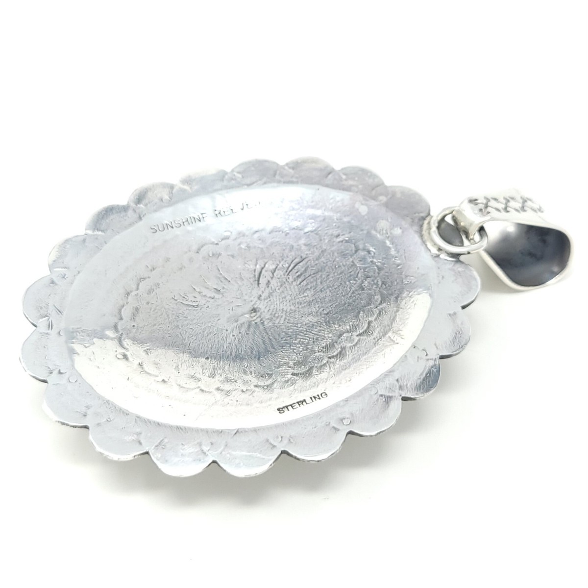 ネックレス・ペンダント Vintage Sunshine Reeves Pendant Sunshine Reeves Navajo Sterling Silver Handmade Concho Pendant