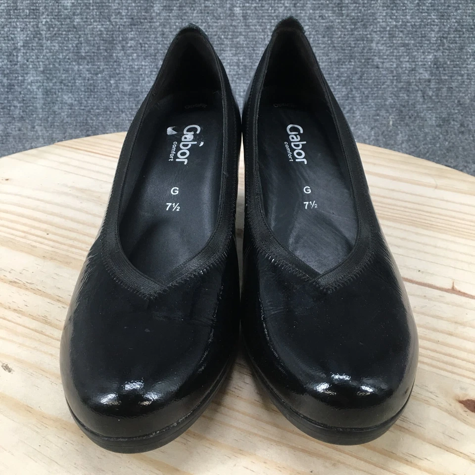 Zapatos de salón Gabor para mujer EE. UU. 10 UK 7,5 zapatos sin cordones de cuero negros informales Foto 4 de 4