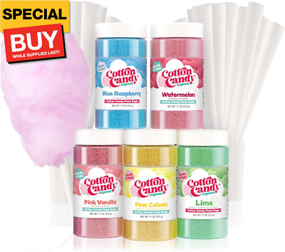100-Count Paper Cones with Pink Vanilla, Lime, Blue Raspberry, Watermelon, and P