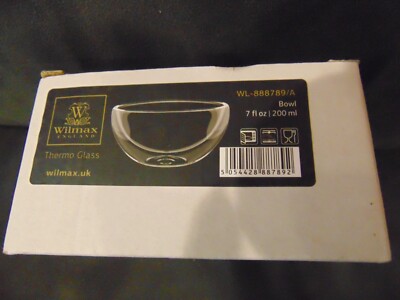 Wilmax Thermo Glass  Double Wall Vacuum Sealed Bowl 7 FL OZ/ 200ml WL 888789/A