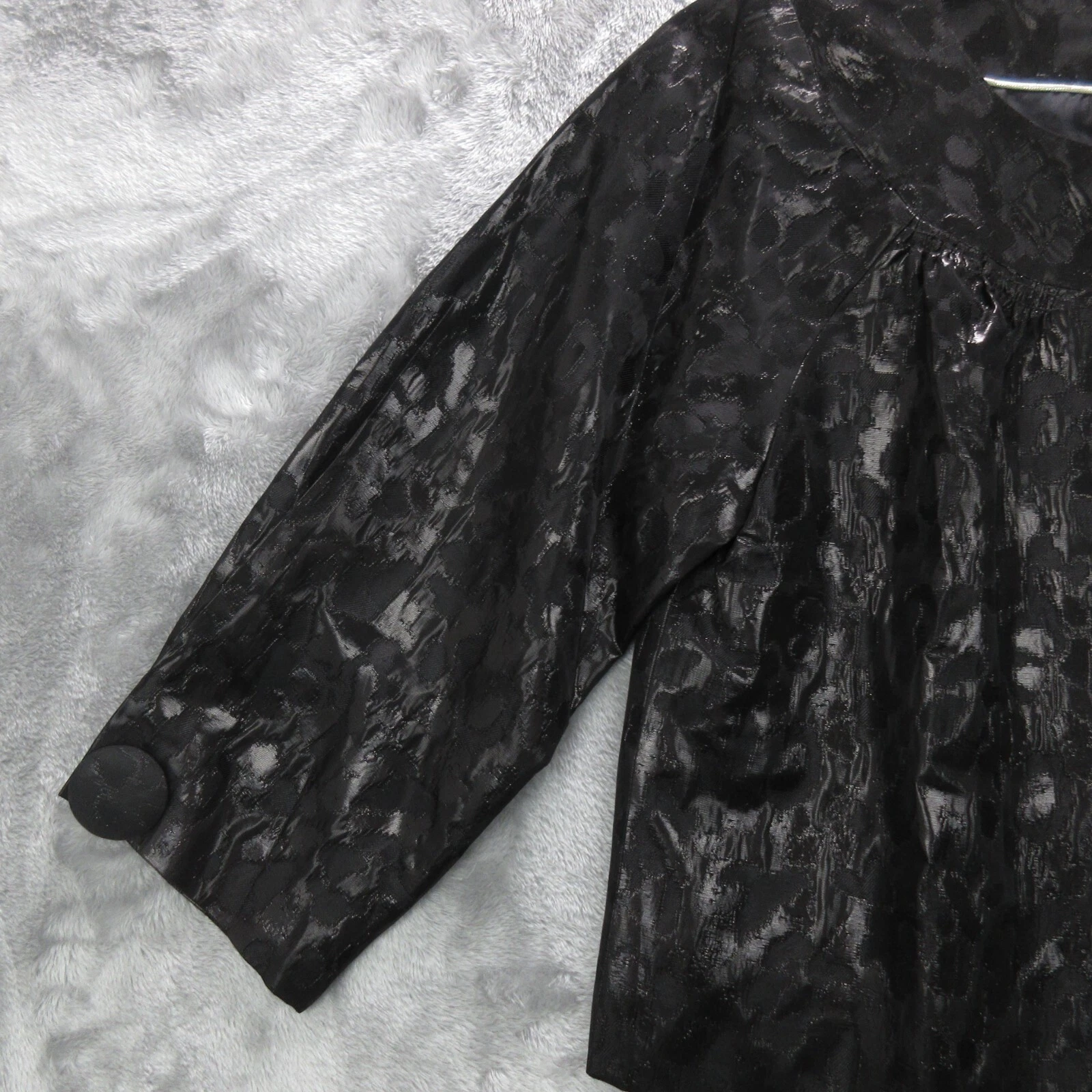 Tory Burch Giacca Donna 2 Nero Crop Bolero Foderato Giacca Grandi Bottoni Accenti