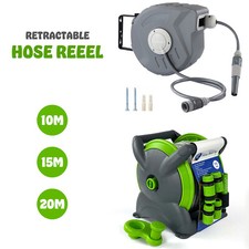 Garden Hose Reel Wall Mounted Water Hose Reel Watering Spray Tool 10M, 15M, 20M