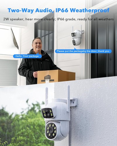 10CH Wireless Security Camera System with 10.1" Monitor Camera Outdoor Dual Lens - Picture 10 of 11