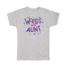 Camiseta Regalo: Mejor TÍA del Mundo Gran Floral Cumpleaños Familia Tía