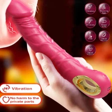 Realistic G Spot Dildo Vibrator Clit Massager Anal Stimulator Sex Toys for Women