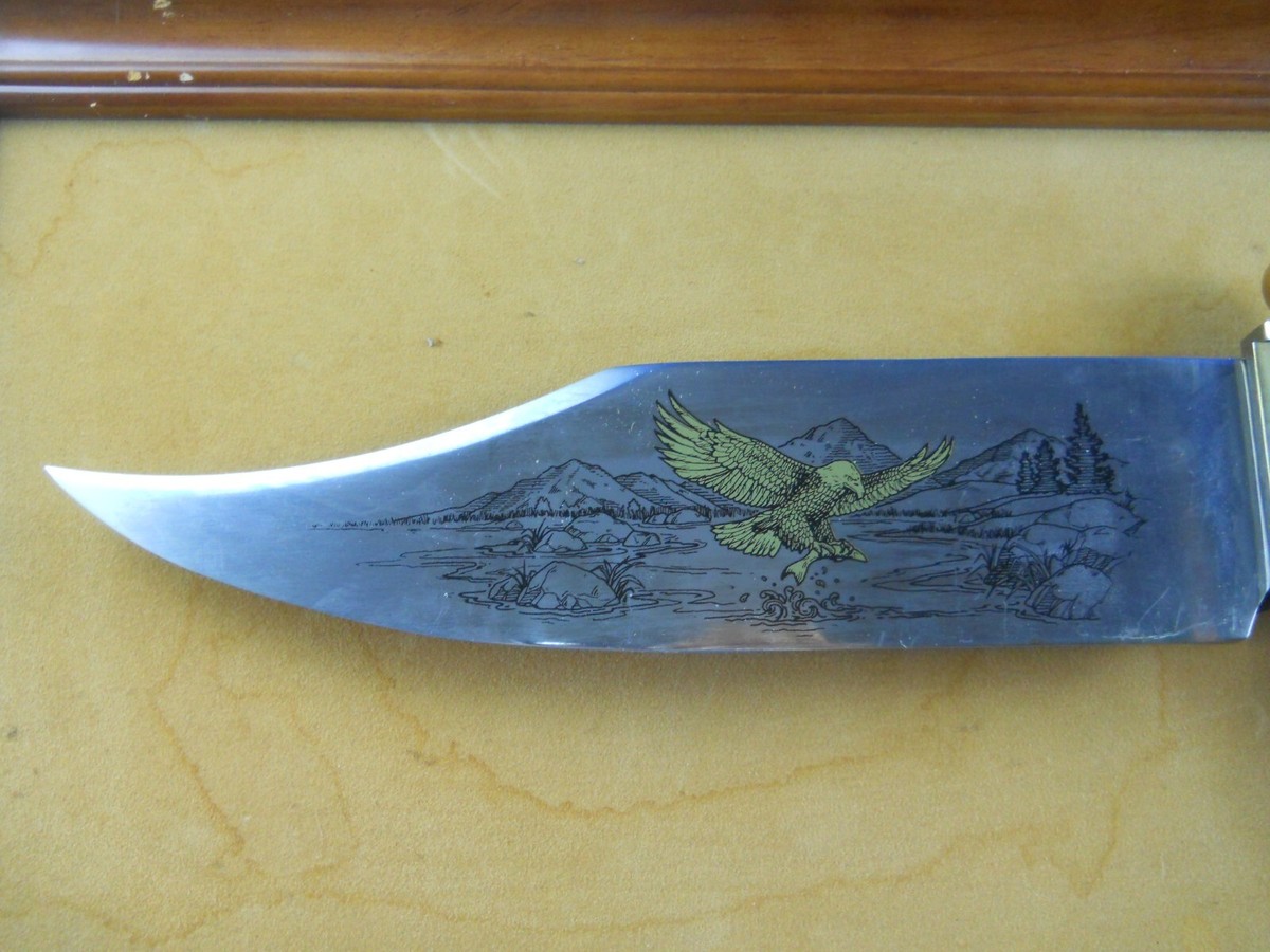 Franklin mint the Heritage Eagle Bowie knife w/ Display Frame | eBay