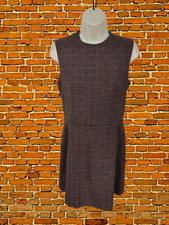 WOMENS WAREHOUSE UK 10 BROWN SLEEVELESS OCCASION FORMAL WORK SMART MINI DRESS