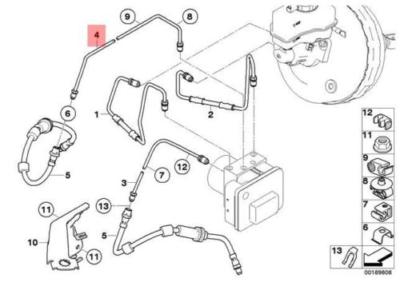 NEW BMW E84 E90 E91 E92 FRONT BRAKE PIPE 6853537 34326853537 OEM NO DUTY TO  