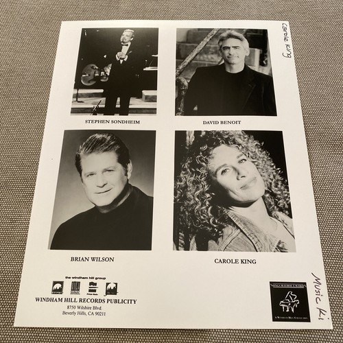 Carole King, Brian Wilson, David Benoit, Stephen Sondheim Pressefoto 8 x 10". - Bild 1 von 2