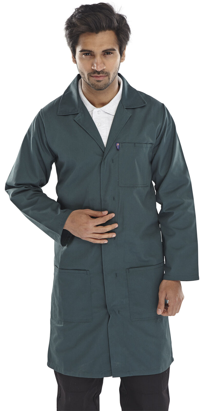 Click Warehouse Jacket Lab Coat White, Green, Navy or Royal Blue