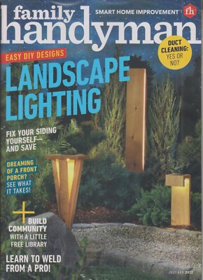 Family Handyman July August 2022 Easy DIY Designs, Landscape Lighting, Front Por