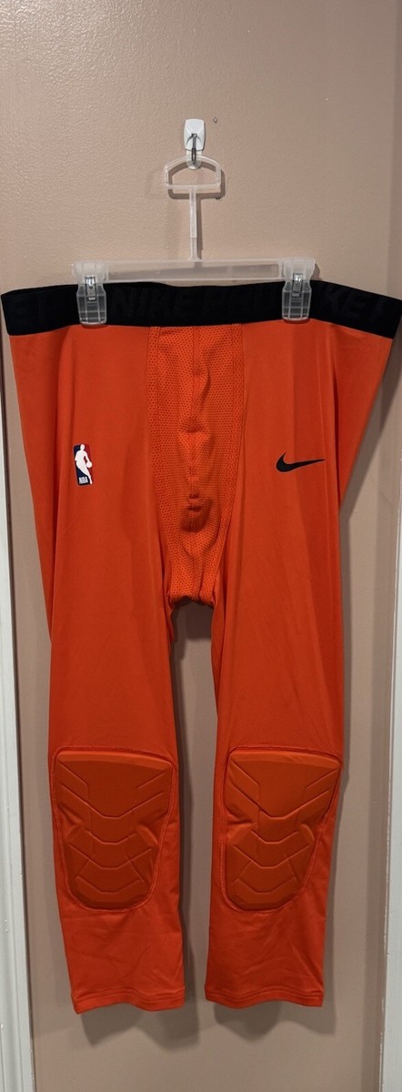 Compression Clothing Mens Orange Compression Pants Nike NBA Pro