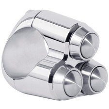Lenkertaster Switch Taster Triple Aluminium chrom Motorrad Zoll Lenker 25 mm