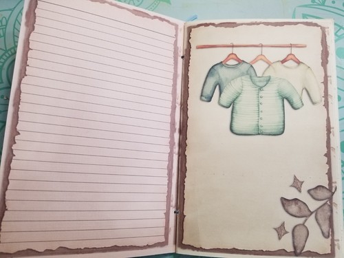 Junk Journal Blank Booklet "BABY BOY" HANDMADE Baby Album, LG 8.5"x5.5" 40pgs - Picture 8 of 12