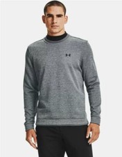 Men's Under Armour Sweaterfleece Crewneck Top-PITCH GRAY- M, L,XL,XXL -MSRP 70.