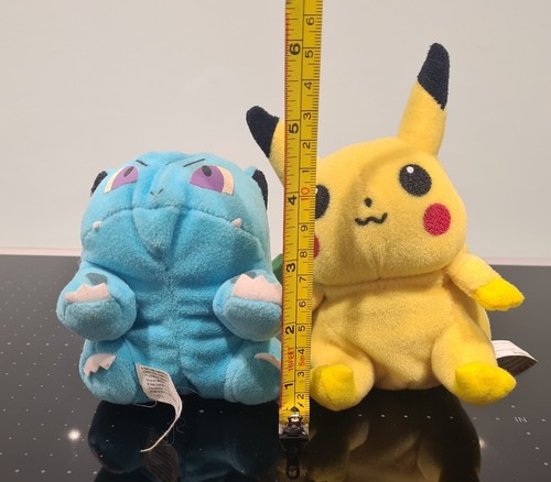 Pokemon vintage 1998 1999 Pikachu & Ivysaur peluche giocattolo morbido Nintendo - Foto 16 di 16